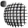 Golf Ball Display up to 52Pcs Golf Ball Holder Wall Mounted Golf Ball Rack for Golf Lovers (Black)