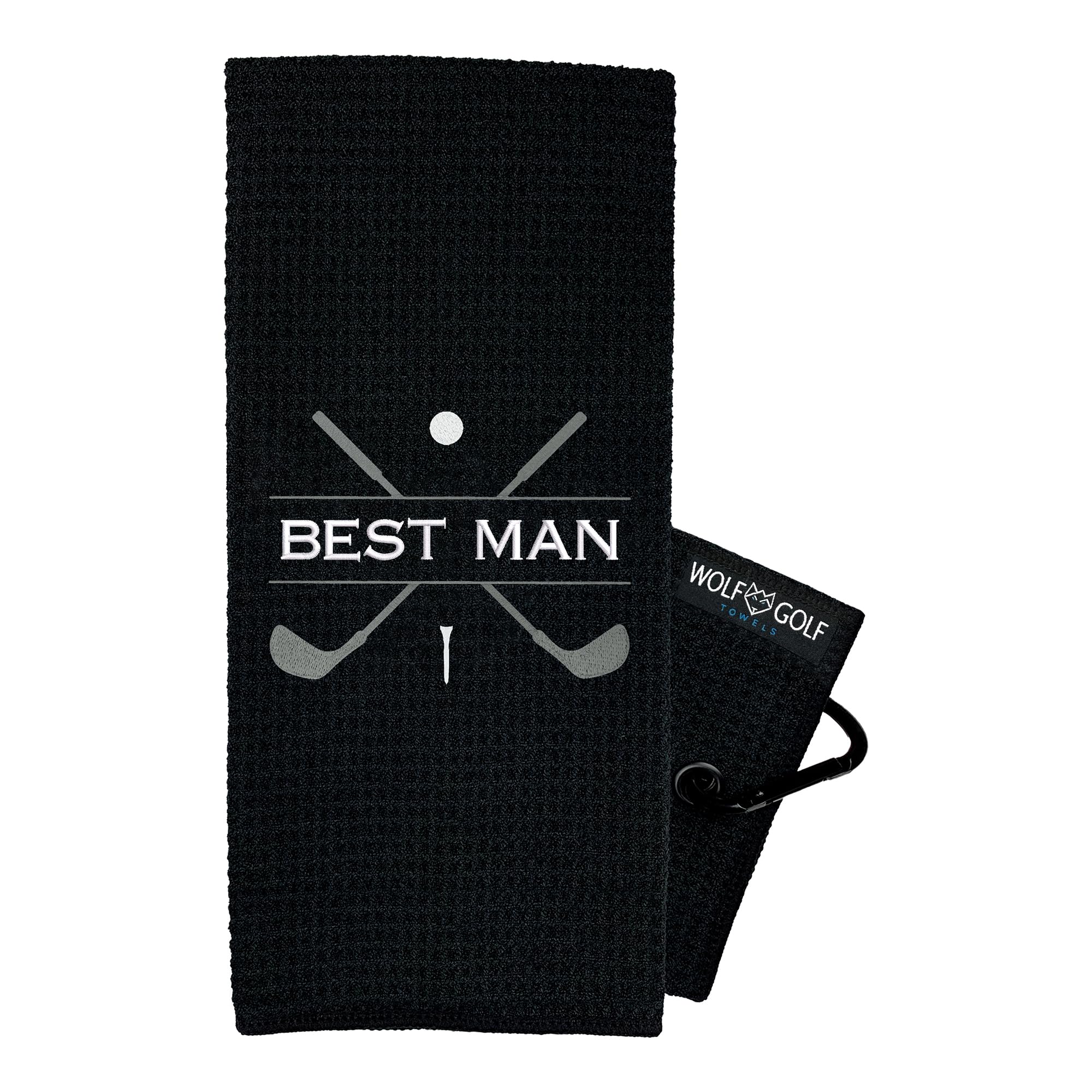Best Man Golf Towel - Best Man Gifts - Bridal Party Golf Towels - Wedding Party Golf Towels - Golf Gifts for Groomsman - Embroidered Golf Gifts