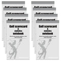 Glenmal 8 Pcs Golf Yardage Book with Golf Scorecard Book Golf Notebook Pocket Size Golf Journal Golf Log Book Golf Score Book Golf Notepad for Golfers Men Women Golfing Game Scorebook Supplies